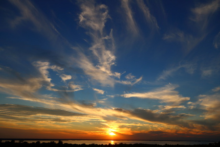 Abendhimmel über Kalmarer Sund vom Balkon gesehen